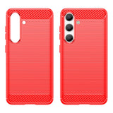 Samsung Galaxy S24 Brushed Carbon Case - Red