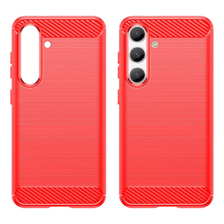 Samsung Galaxy S24 Brushed Carbon Case - Red