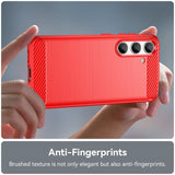 Samsung Galaxy S24 Brushed Carbon Case - Red