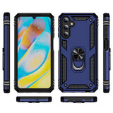 Samsung Galaxy A15 (5G) / A15 Hybrid Håndværker Bagside Cover m. Magnetisk Kickstand - Blå