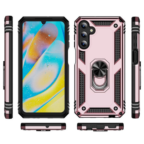 Samsung Galaxy A15 (5G) / A15 Hybrid Tough Case w. Magnetic Kickstand - Rose Gold