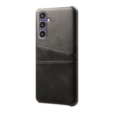 EIDERWOOD Samsung Galaxy S23 FE Leather Coated Plastic Case with Card Holder - Black