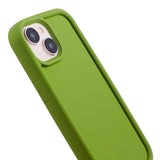 iPhone 15 Flexible Plastic Case w. Raised Edges - Green