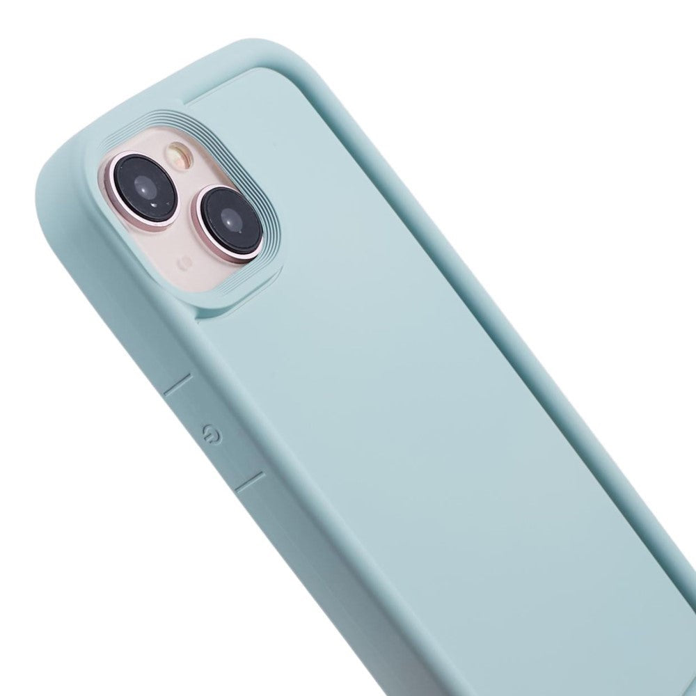 iPhone 15 Flexible Plastic Case w. Raised Edges - Light Blue