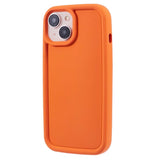 iPhone 15 Flexible Plastic Case w. Raised Edges - Orange