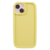 iPhone 15 Flexible Plastic Case w. Raised Edges - Yellow