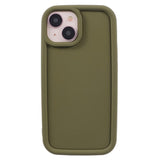 iPhone 15 Flexible Plastic Case w. Raised Edges - Army Green