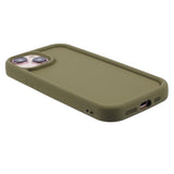 iPhone 15 Flexible Plastic Case w. Raised Edges - Army Green