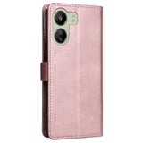 Xiaomi Poco C65 / Redmi 13C Leather Flip Case with Wallet and Strap - Rose Gold