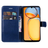 Xiaomi Poco C65 / Redmi 13C Leather Flip Case with Wallet and Strap - Blue