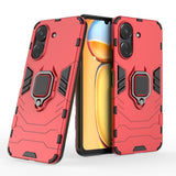 EIDERWOOD Xiaomi Poco C65 / Redmi 13C Hybrid Tough Case w. Magnetic Kickstand - Red