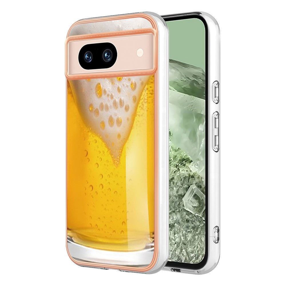 Google Pixel 8a Flexible Plastic Case w. Motif - Beer