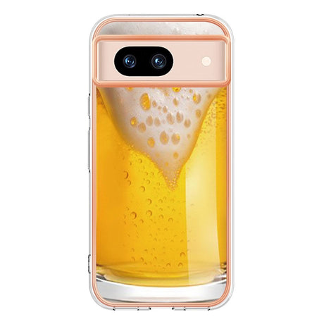 Google Pixel 8a Flexible Plastic Case w. Motif - Beer