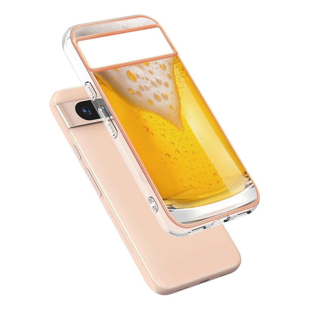 Google Pixel 8a Flexible Plastic Case w. Motif - Beer