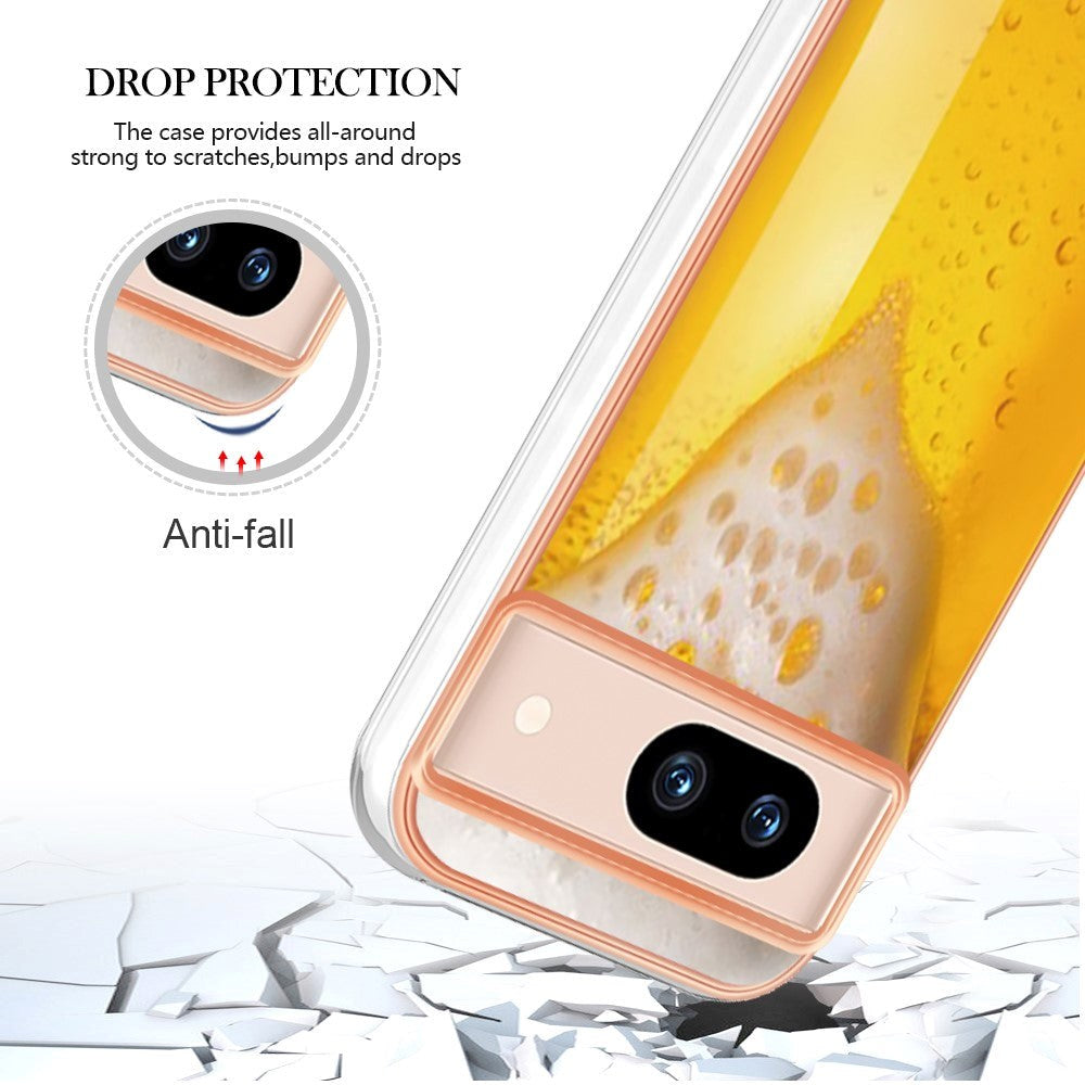 Google Pixel 8a Flexible Plastic Case w. Motif - Beer