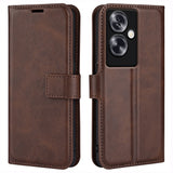 EIDERWOOD Oppo A79 (5G) / A2 (5G) Leather Flip Case w. Lommebok  & Stand Function - Mørkebrun