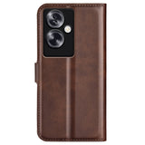 EIDERWOOD Oppo A79 (5G) / A2 (5G) Leather Flip Case w. Lommebok  & Stand Function - Mørkebrun