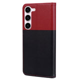 Samsung Galaxy S24 Flip Case with Strap / Standing function / Card Holder - Red / Black (Cats)