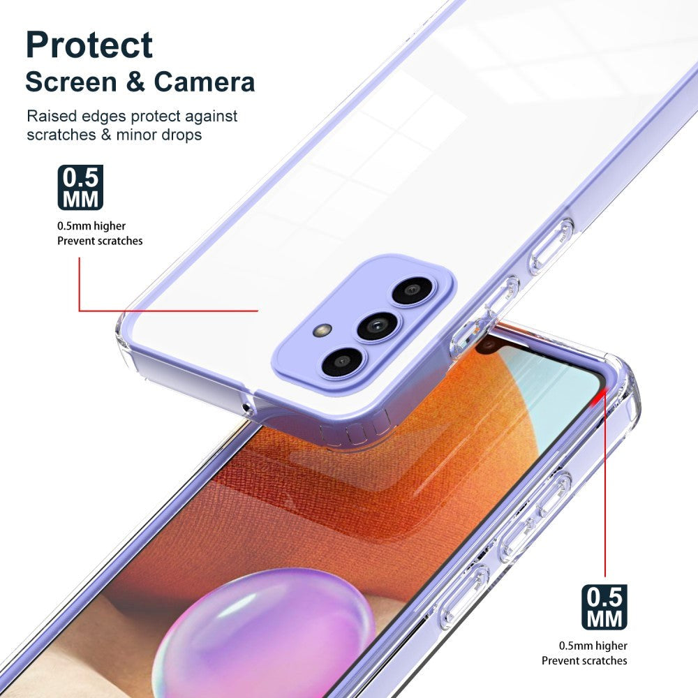 Samsung Galaxy A15 (5G) / A15 Hybrid Plastic Case - Transparent / Purple