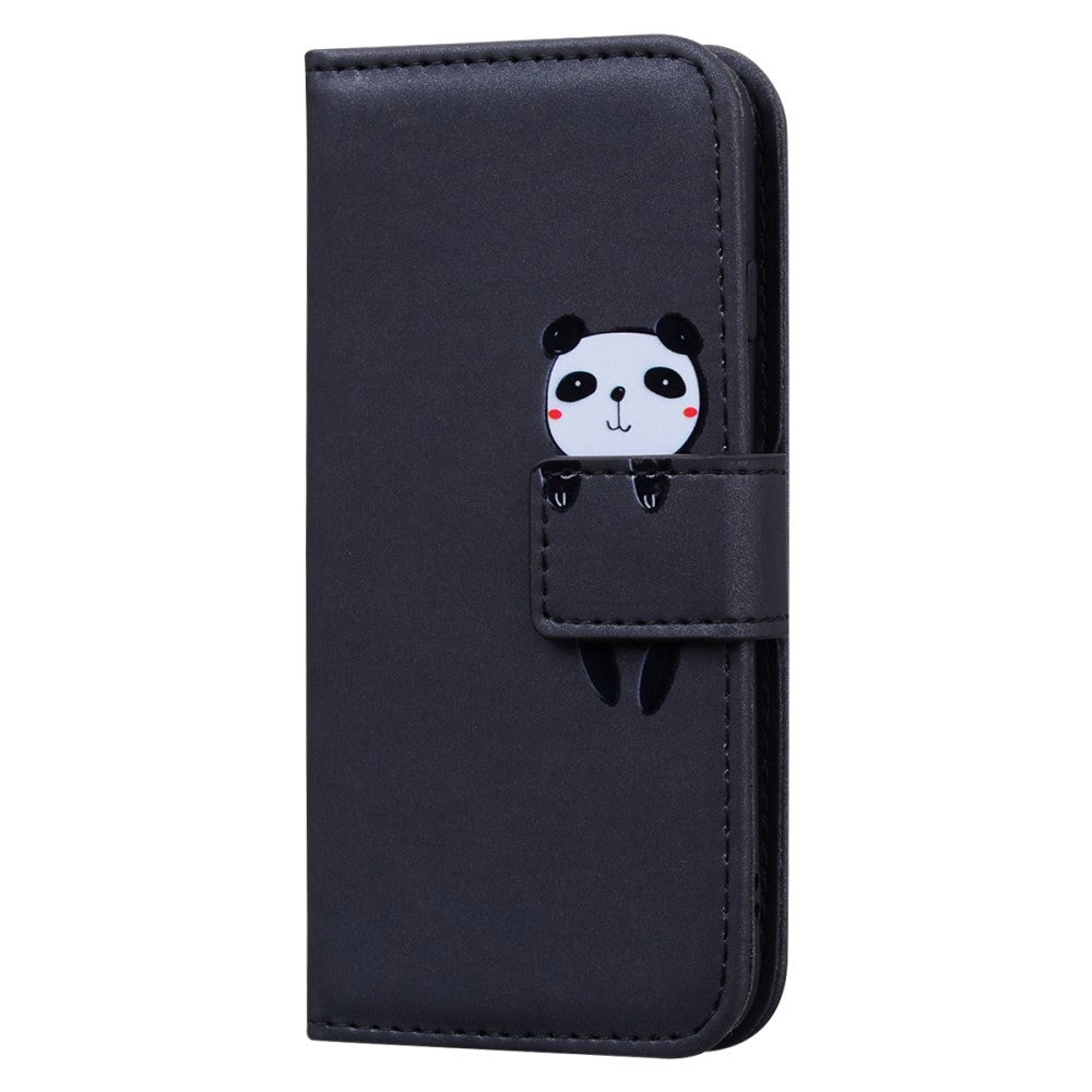 Samsung Galaxy S24+ (Plus) Flip Case with Strap / Standing function / Card Holder - Black (Panda)