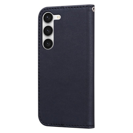 Samsung Galaxy S24+ (Plus) Flip Case with Strap / Standing function / Card Holder - Black (Panda)