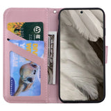 Google Pixel 8 Flip Case with Strap / Standing function / Card Holder - Pink (Rabbit)