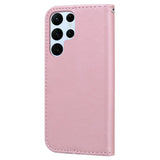 Samsung Galaxy S24 Ultra Flip Case with Strap / Standing function / Card Holder - Pink (Rabbit)