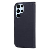 Samsung Galaxy S24 Ultra Flip Case with Strap / Standing function / Card Holder - Black (Panda)