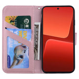 Xiaomi 13 Flip Case with Strap / Standing function / Card Holder - Pink (Rabbit)