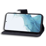 Samsung Galaxy S23 Flip Case with Strap / Standing function / Card Holder - Black (Panda)