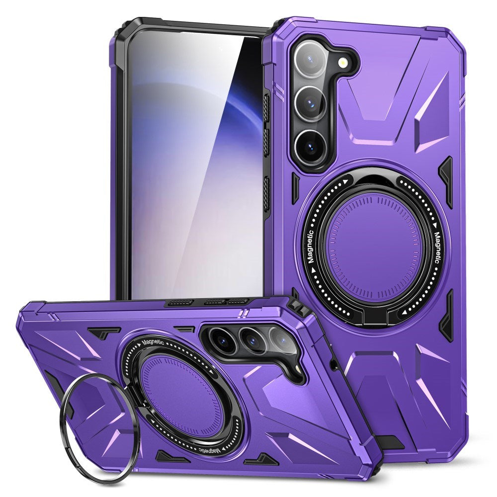 EIDERWOOD Tough Case for Samsung Galaxy S25+ / S24+ (Plus) With Kickstand and Magsafe - Purple