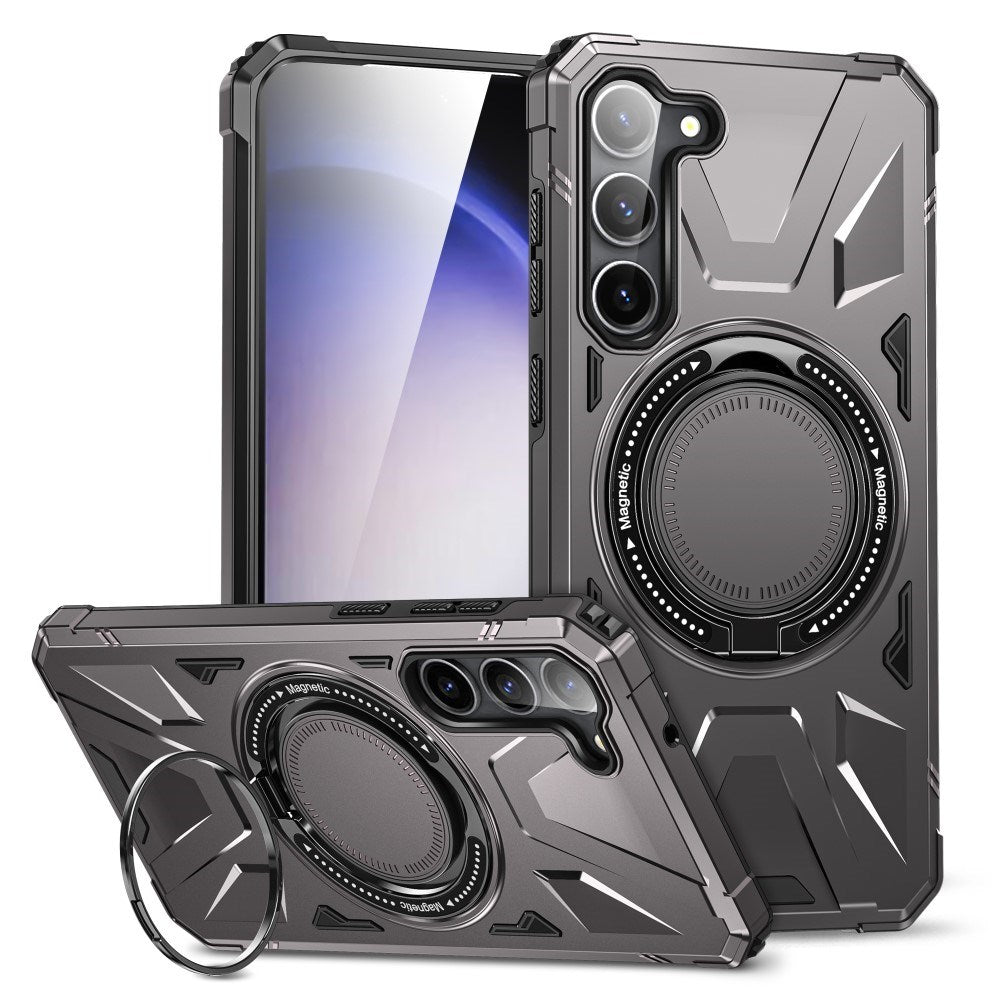 EIDERWOOD Tough Case for Samsung Galaxy S25+ / S24+ (Plus) With Kickstand and Magsafe - Grey