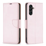 Samsung Galaxy A35 (5G) PU Litchi Leather Case w. Wallet & Strap - Rose Gold