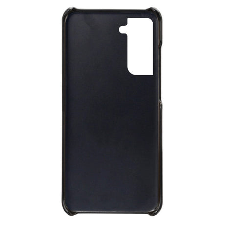 Samsung Galaxy S24 Leather Case w. Double Card Holder - Black