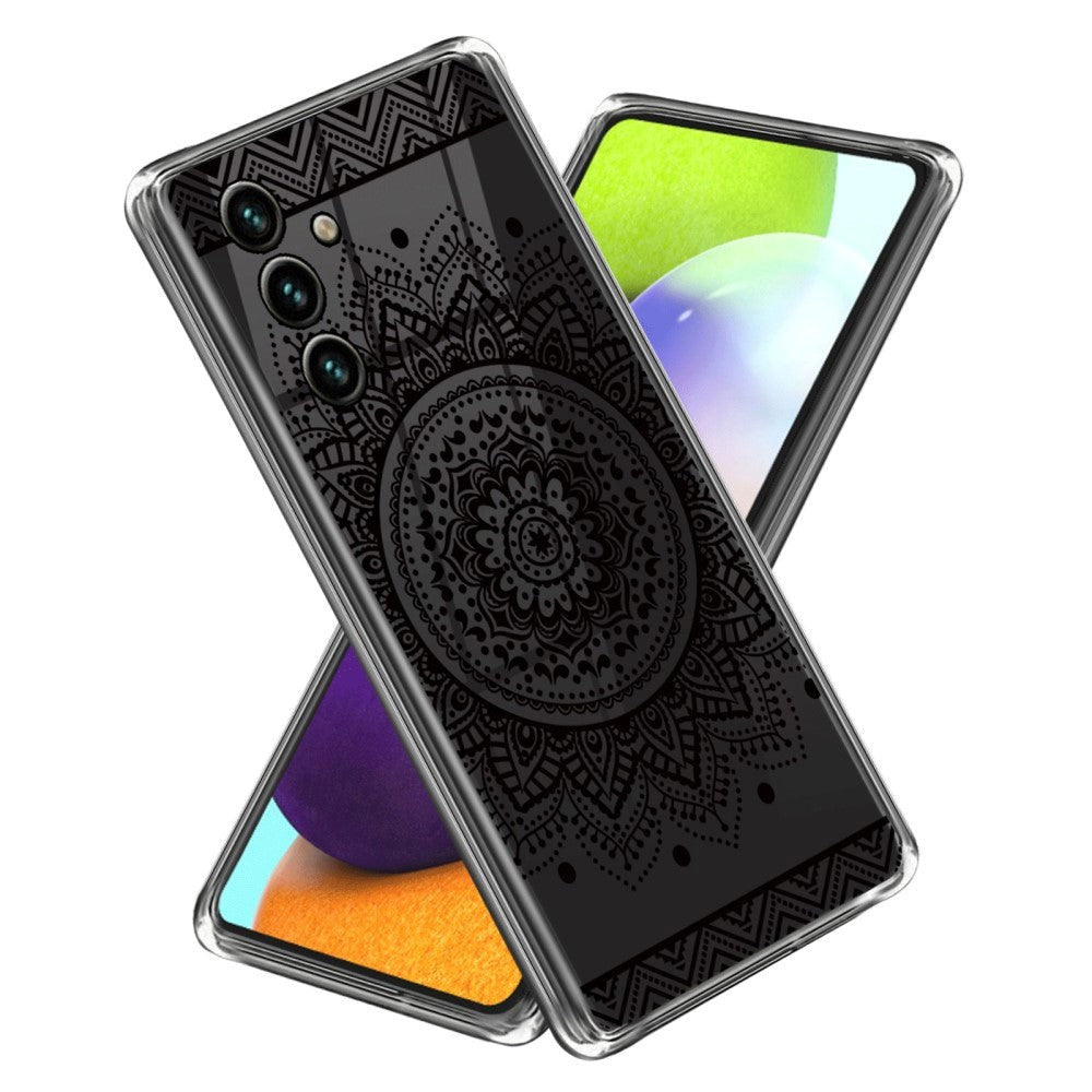 Samsung Galaxy A15 (5G) / A15 Flexible Plastic Case - Transparent / Mandala Flower