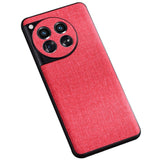 OnePlus 12 Fabric Covered Plastic Case - Red