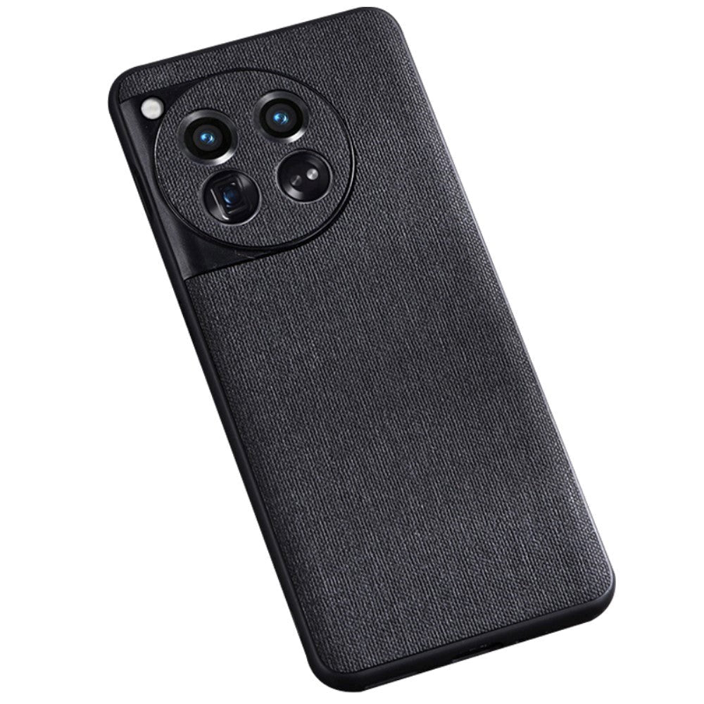 OnePlus 12 Fabric Covered Plastic Case - Black