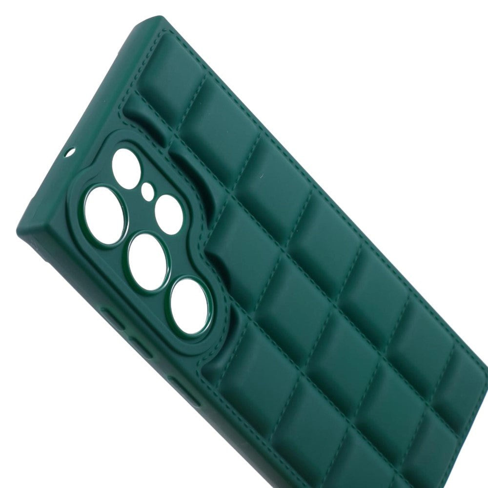 Samsung Galaxy S24 Ultra Flexible Plastic Case w. Jacket Texture - Green