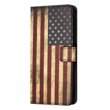 Samsung Galaxy A55 (5G) Artificial Leather Flip Case w. Wallet & Stand Function - American Flag