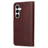 Samsung Galaxy A35 (5G) Faux Leather Flip Case w. Wallet & Strap - Brown