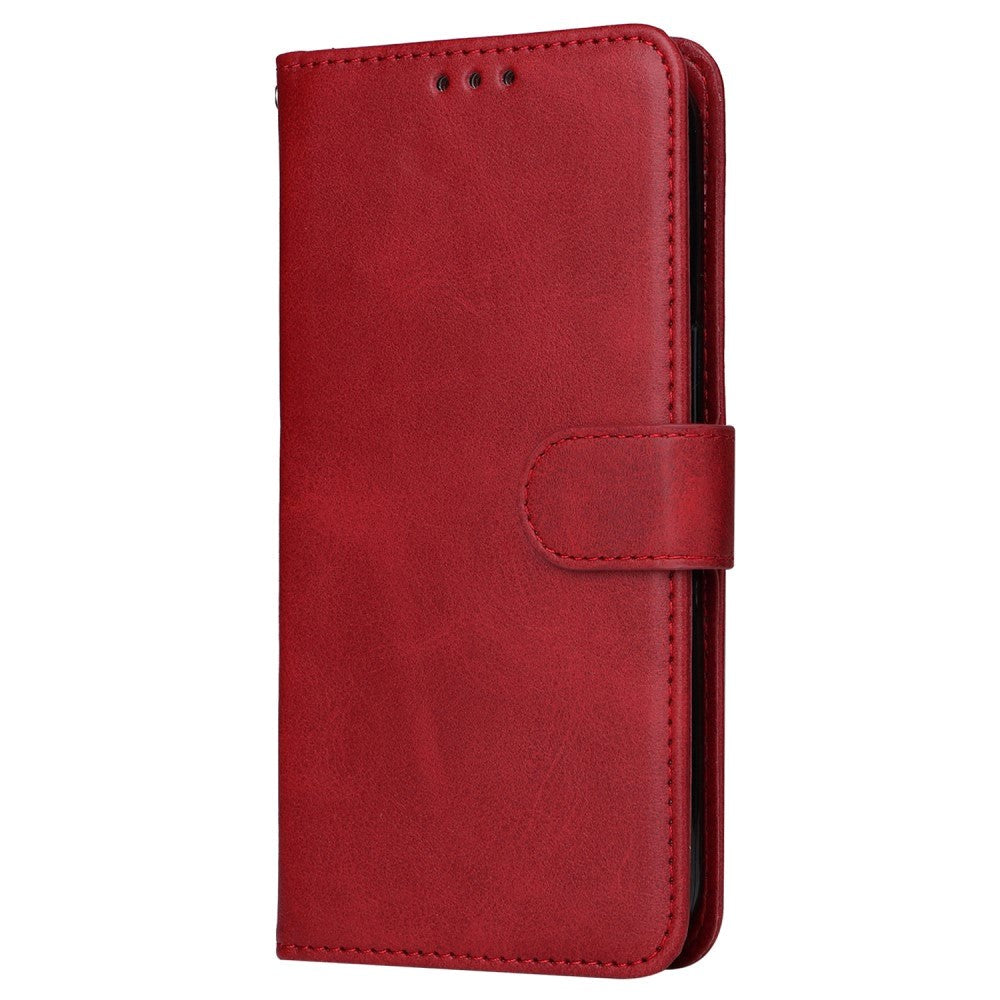 Samsung Galaxy A35 (5G) Faux Leather Flip Case w. Wallet & Strap - Red