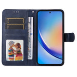 Samsung Galaxy A35 (5G) Faux Leather Flip Case w. Wallet & Strap - Blue