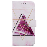 Samsung Galaxy A35 (5G) PU Leather Case w. Wallet og Strap - Tri-Color Marble