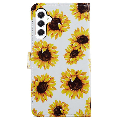 Samsung Galaxy A35 (5G) PU Leather Case w. Wallet og Strap - Sunflower