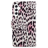 Samsung Galaxy A35 (5G) PU Leather Case w. Wallet og Strap - Leopard