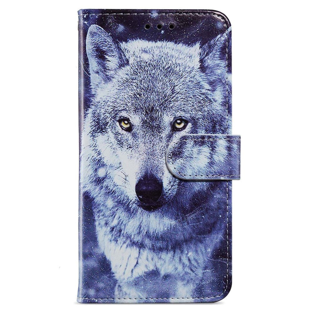 Samsung Galaxy A35 (5G) PU Leather Case w. Wallet og Strap - Wolf