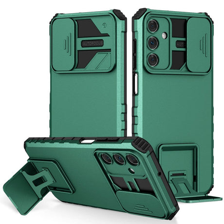 Samsung Galaxy A15 (5G) / A15 Tough Case w. Magnetic Kickstand & Cam Slider - Dark Green