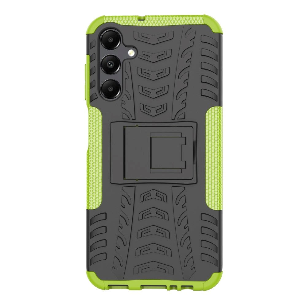 Samsung Galaxy A15 (5G) / A15 Cool Tyre Tough Case w. Stand - Black / Green