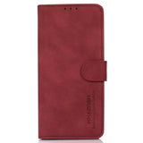 OnePlus 12 KHAZNEH Retro Leather Wallet Case - Red