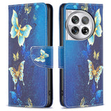 OnePlus 12 Flip Case w. Wallet - Golden Butterflies